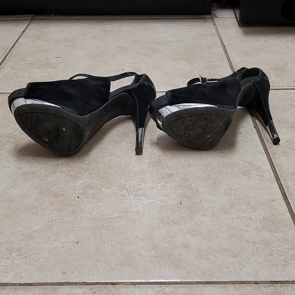 Anne Michelle black and silver stiletto heels size 7.5 - Picture 7 of 8